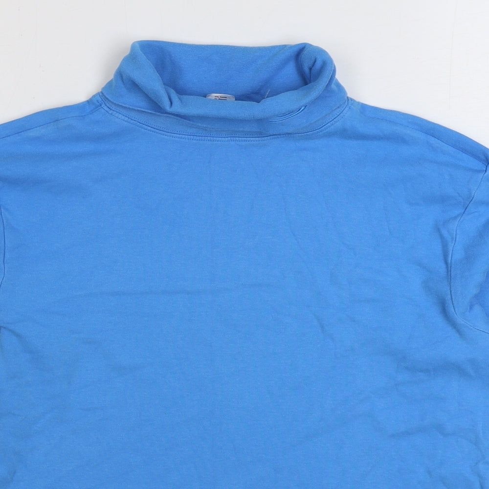 Crane Snow Womens Blue Cotton Pullover Sweatshirt Size M Pullover