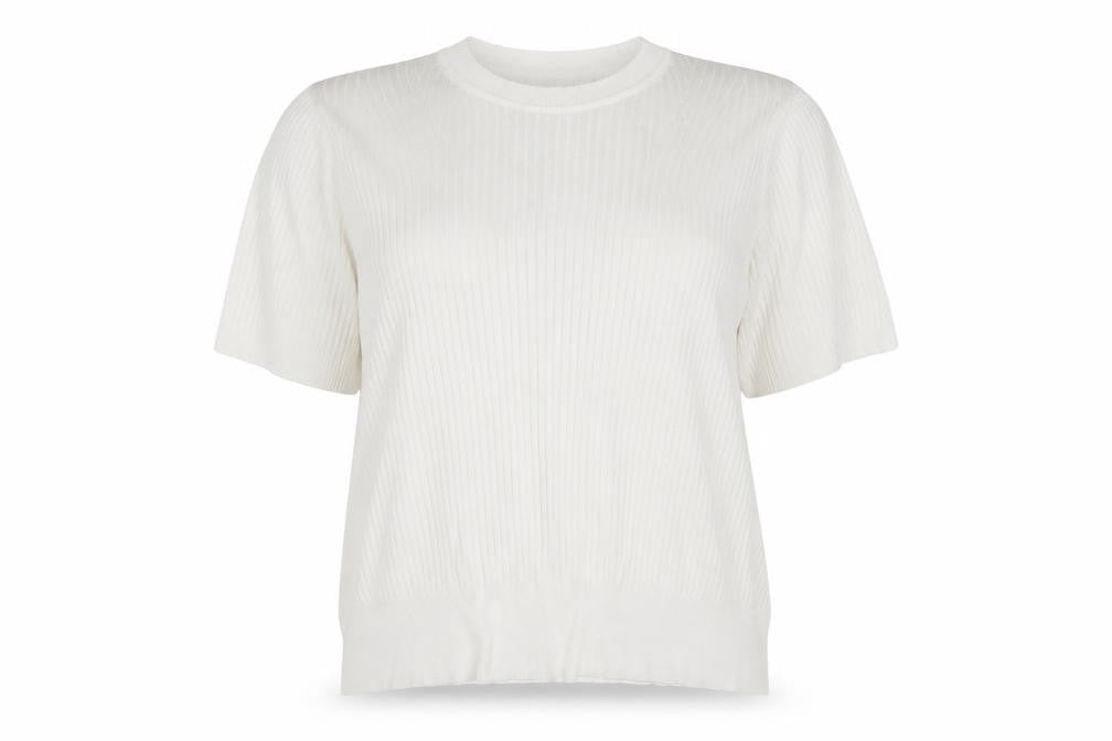 Marks & Spencer Womens White Round Neck Viscose Pullover Jumper Size 20