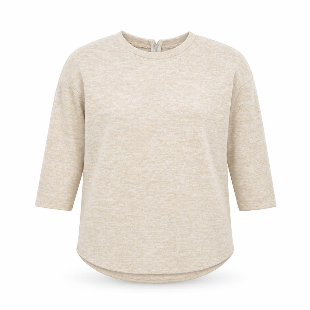 Primark Womens Beige Round Neck Polyester Pullover Jumper Size 2XS