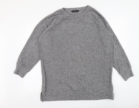 F&F Womens Grey Round Neck Polyester Shrug Jumper Size 14