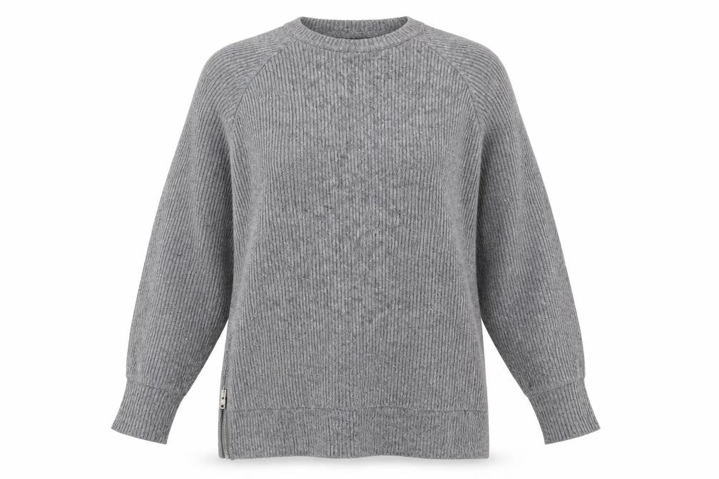 F&F Womens Grey Round Neck Polyester Shrug Jumper Size 14