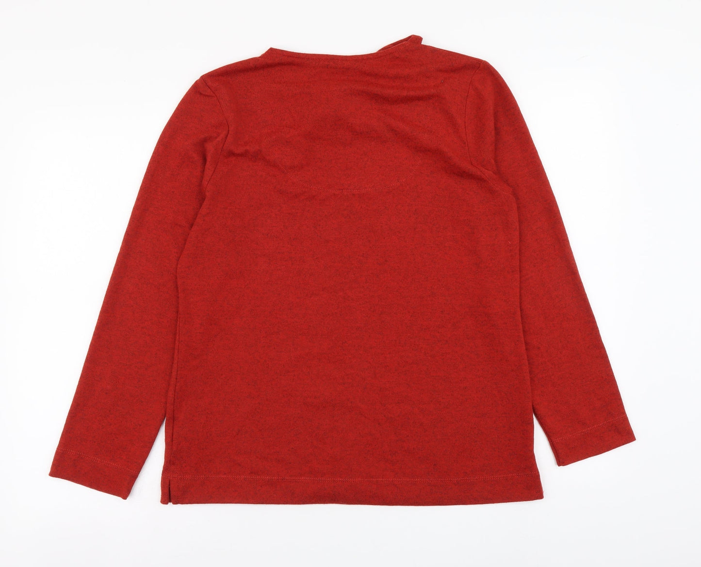 Tigi Womens Red Polyester Basic Blouse Size 10 V-Neck