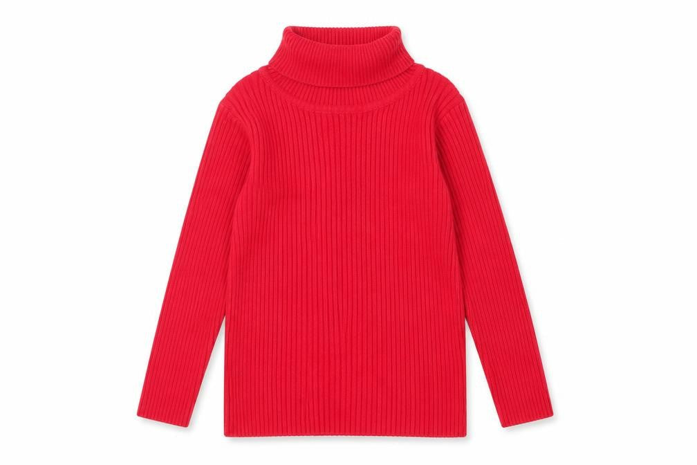 NEXT Girls Red Roll Neck Cotton Pullover Jumper Size 2 Years Pullover