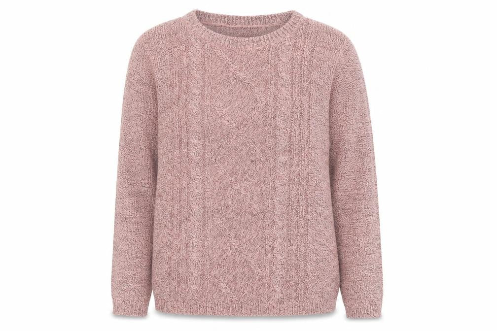 Beaumonde Womens Pink Crew Neck Acrylic Pullover Jumper Size M