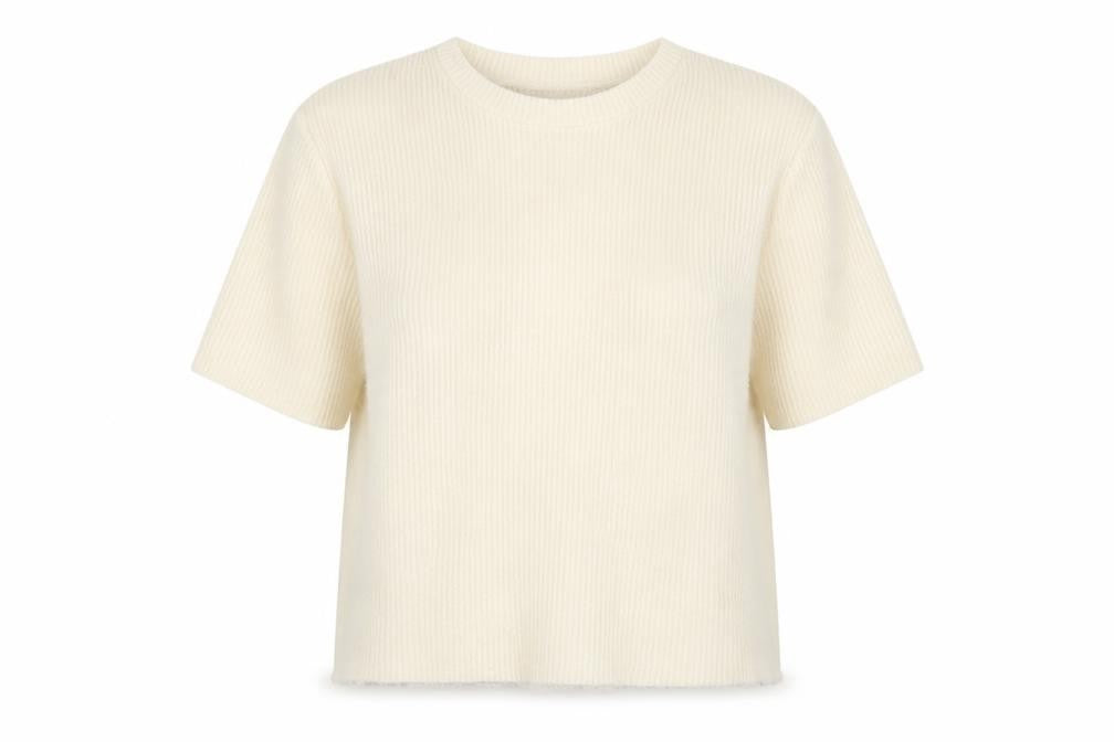 Zara Womens Ivory Crew Neck Acrylic Pullover Jumper Size S