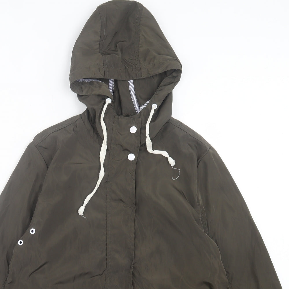 Boohoo Womens Green Jacket Size 10 Zip