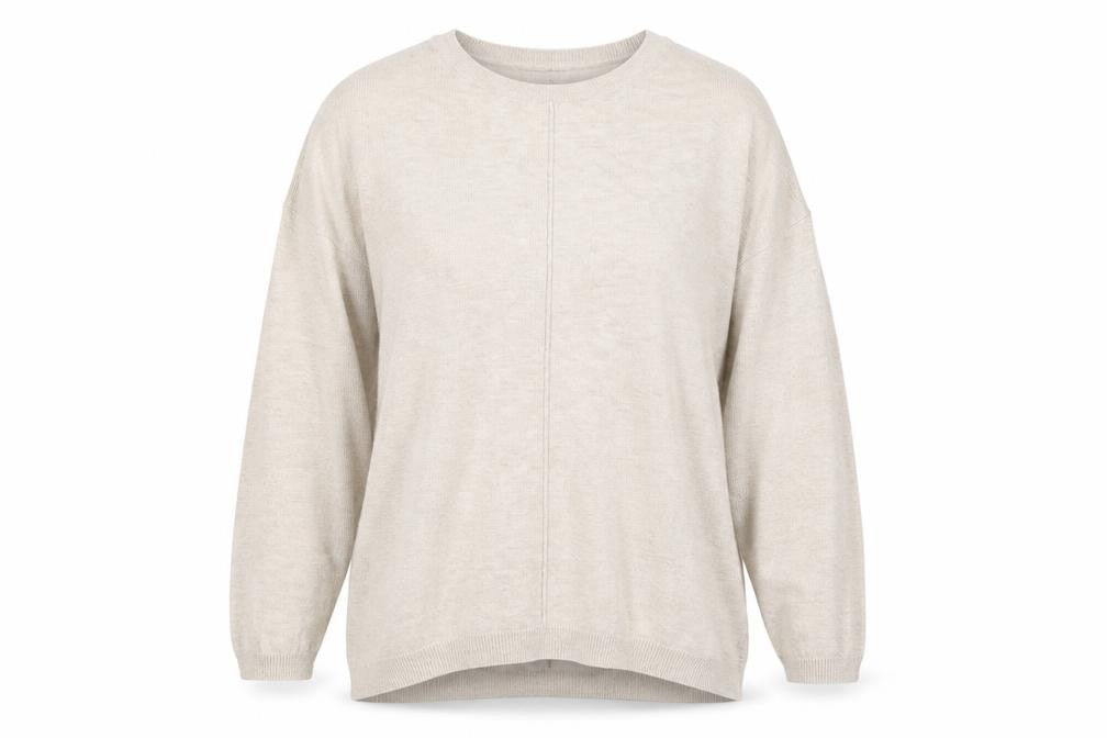 Marks & Spencer Womens Beige Round Neck Viscose Pullover Jumper Size L
