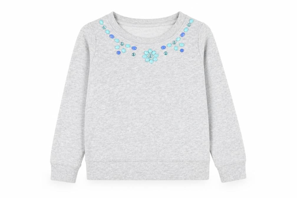 Gap Girls Grey Cotton Pullover Sweatshirt Size 8-9 Years Pullover
