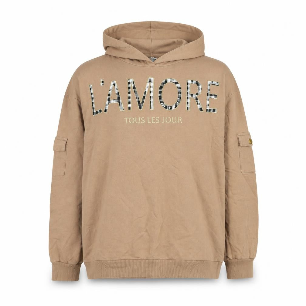 Select Womens Brown Cotton Pullover Hoodie Size 10 Pullover - L'amour