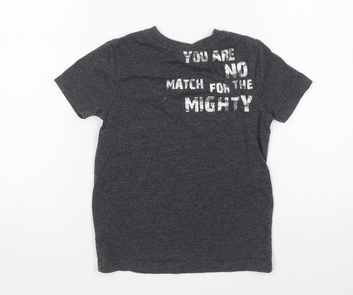 George Boys Grey Polyester Basic T-Shirt Size 3-4 Years Round Neck Pullover - Thor