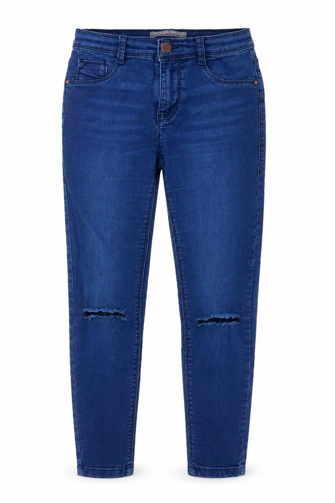 Dorothy Perkins Womens Blue Cotton Skinny Jeans Size 6 L25 in Regular Button
