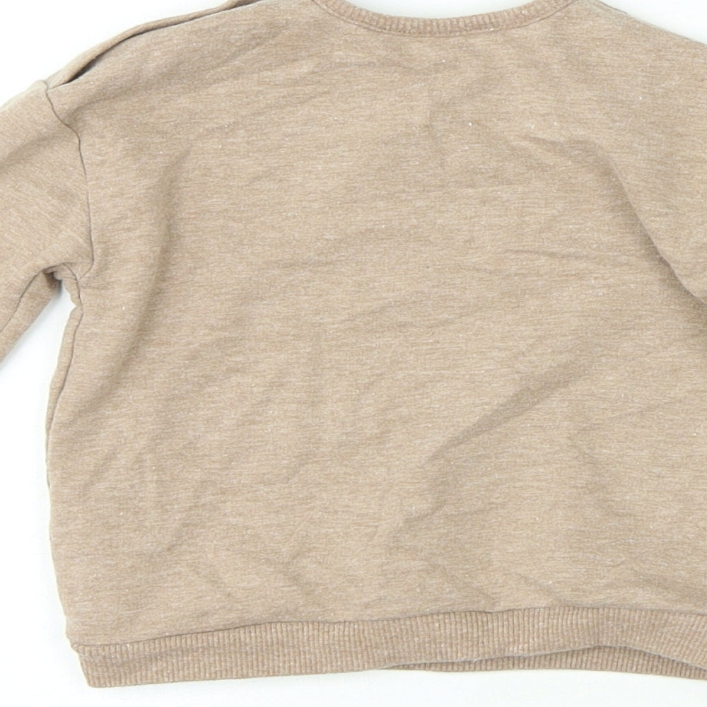 George Baby Beige Polyester Jersey T-Shirt Size 3-6 Months Round Neck Button - Disney Mickey Mouse