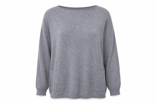Preworn Womens Grey Polyester Basic T-Shirt Size L Round Neck - Peral