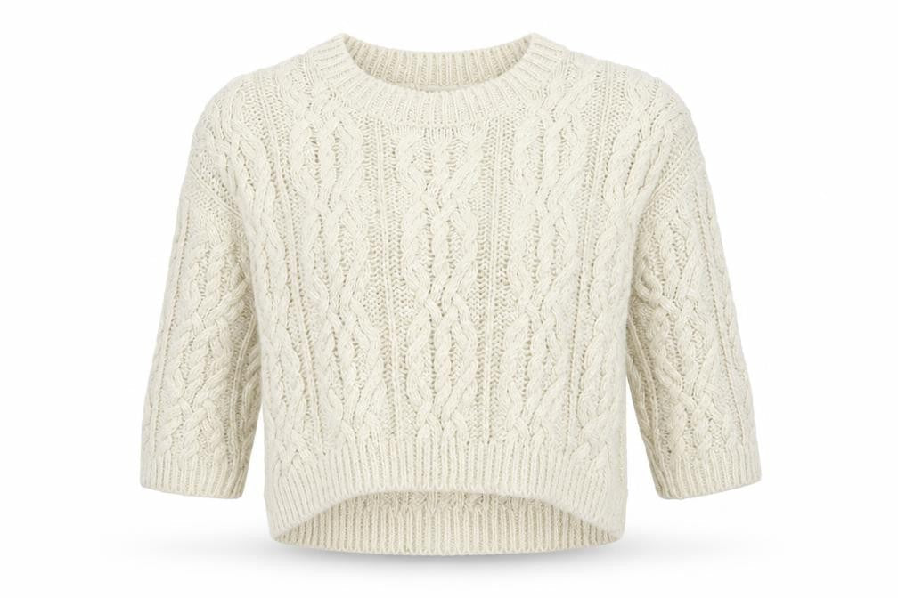 H&M Womens Beige Crew Neck Acrylic Pullover Jumper Size M