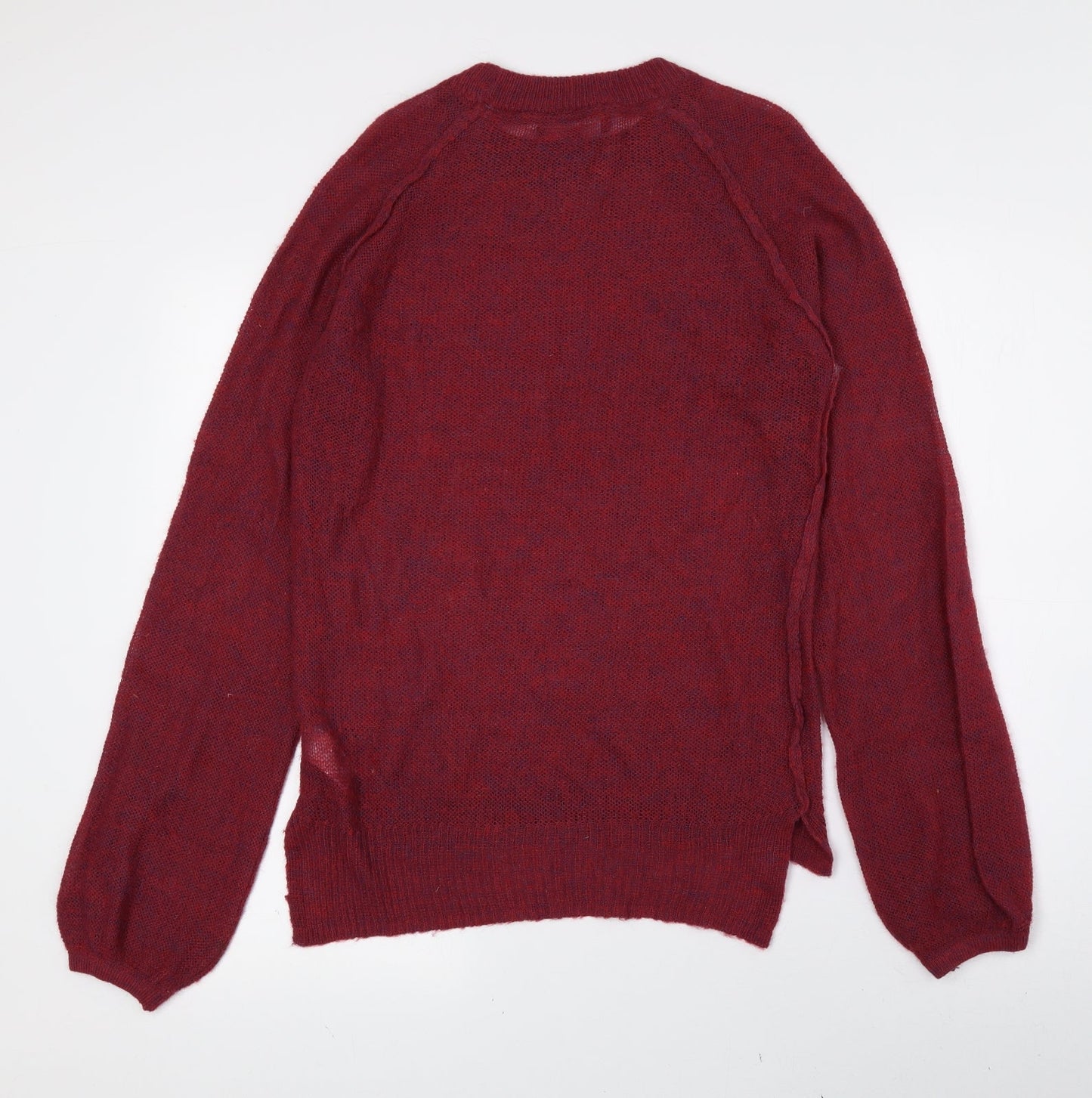 NEXT Womens Pink Crew Neck Acrylic Pullover Jumper Size 6