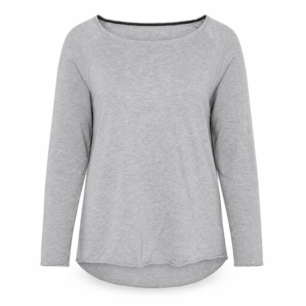 Onfire Womens Grey Polyester Basic T-Shirt Size 10 Boat Neck