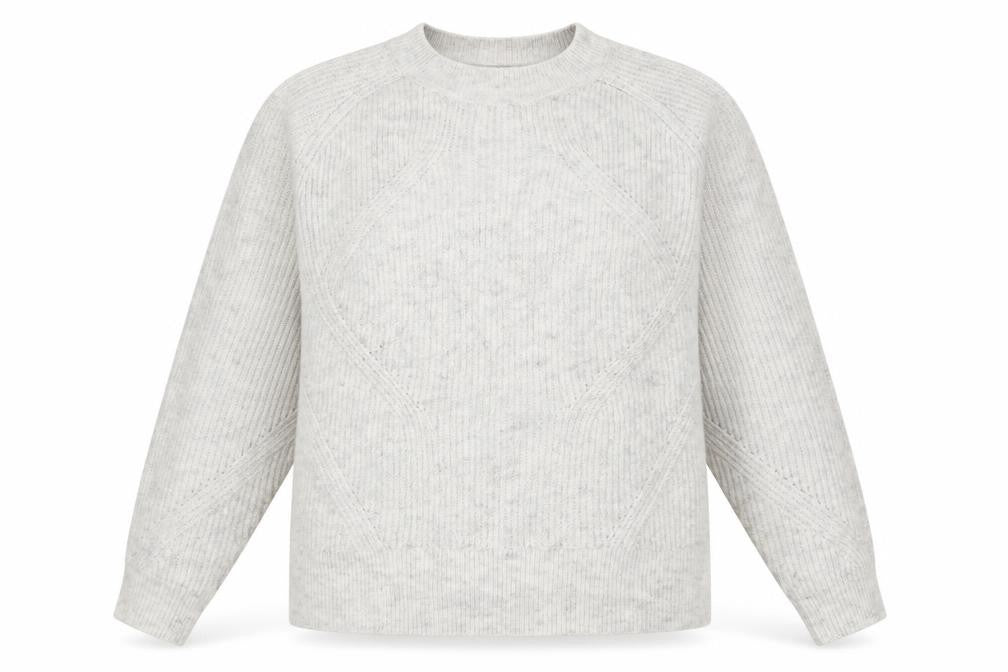 Marks & Spencer Womens Grey Crew Neck Acrylic Pullover Jumper Size L