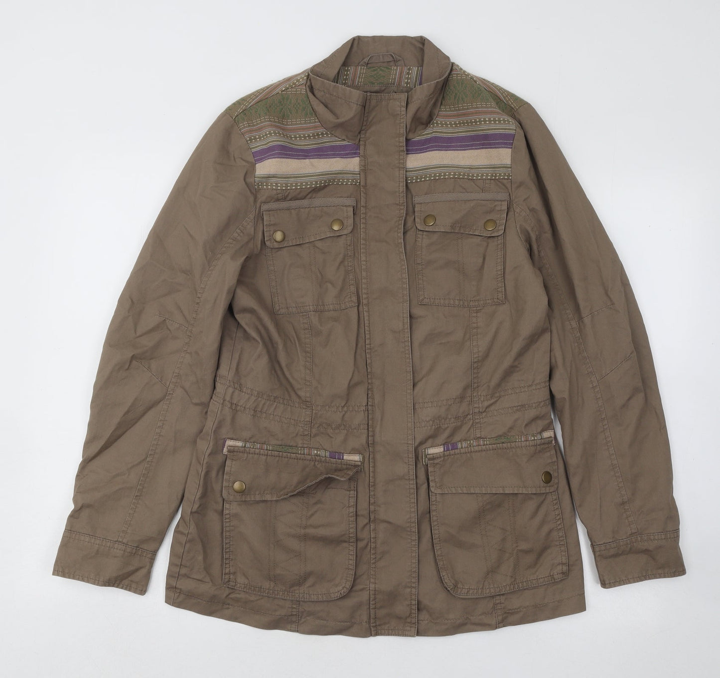Marks and Spencer Womens Brown Jacket Size 10 Zip