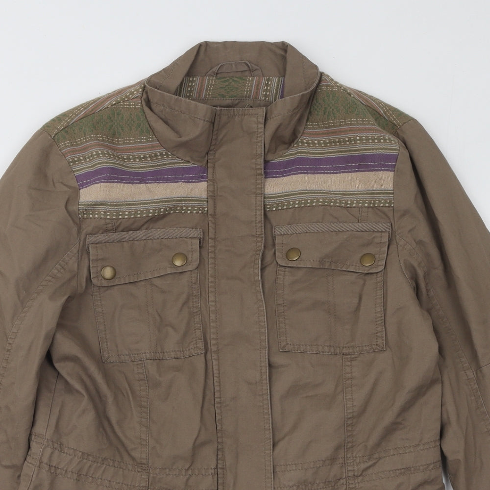 Marks and Spencer Womens Brown Jacket Size 10 Zip