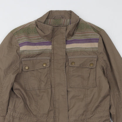Marks & Spencer Womens Brown Jacket Size 10 Zip
