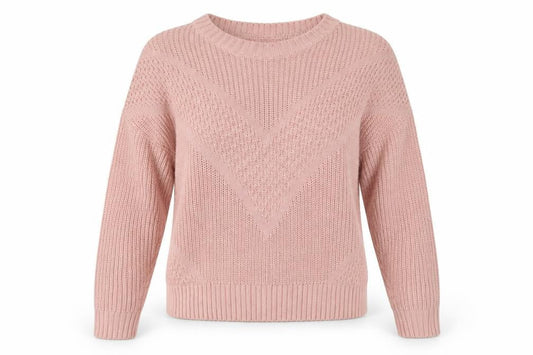 Divided by H&M Womens Pink Round Neck Acrylic Pullover Jumper Size S