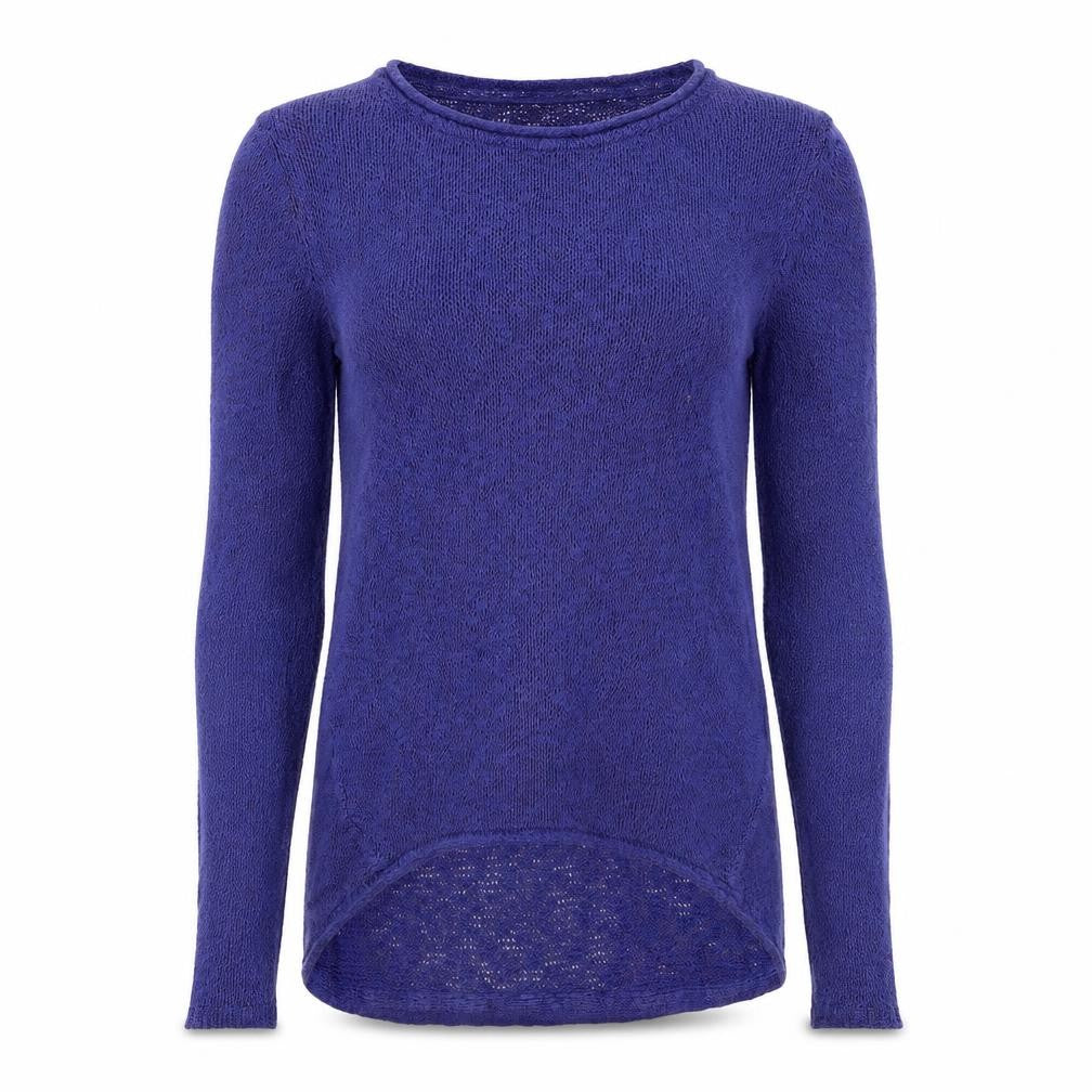 Indi & Cold Womens Purple Round Neck Cotton Pullover Jumper Size S