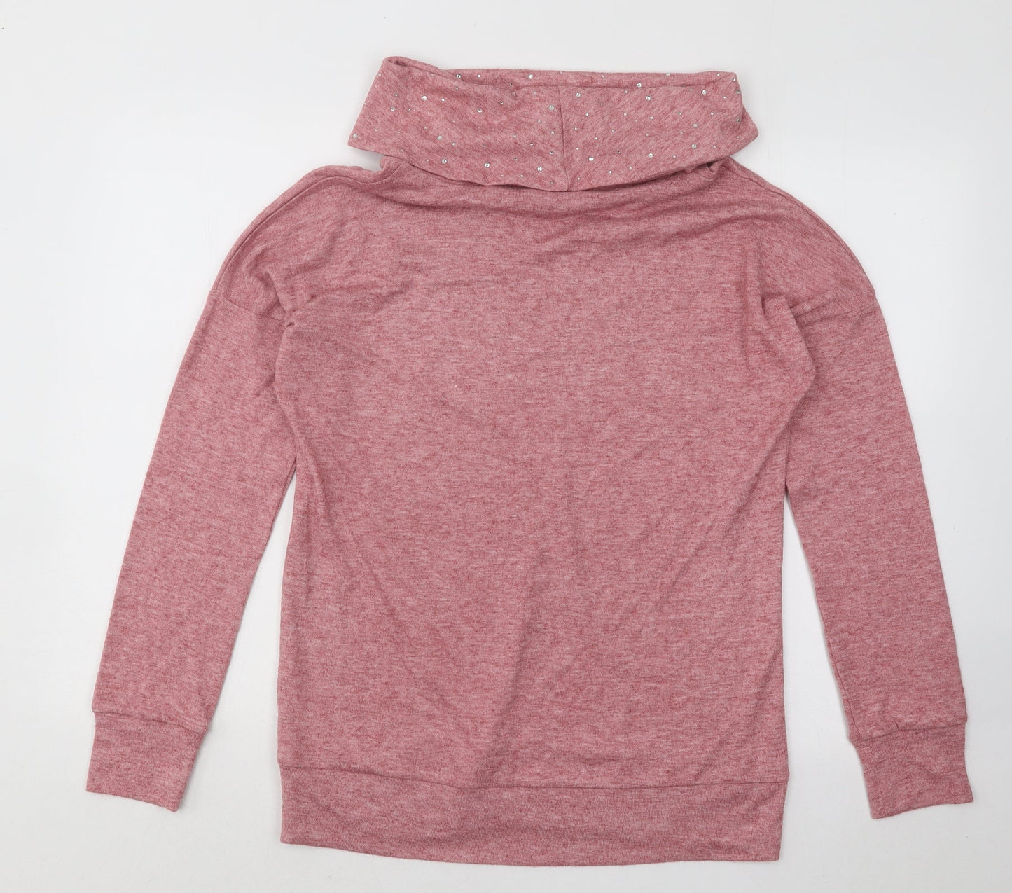 KIass Womens Pink Roll Neck Viscose Pullover Jumper Size M
