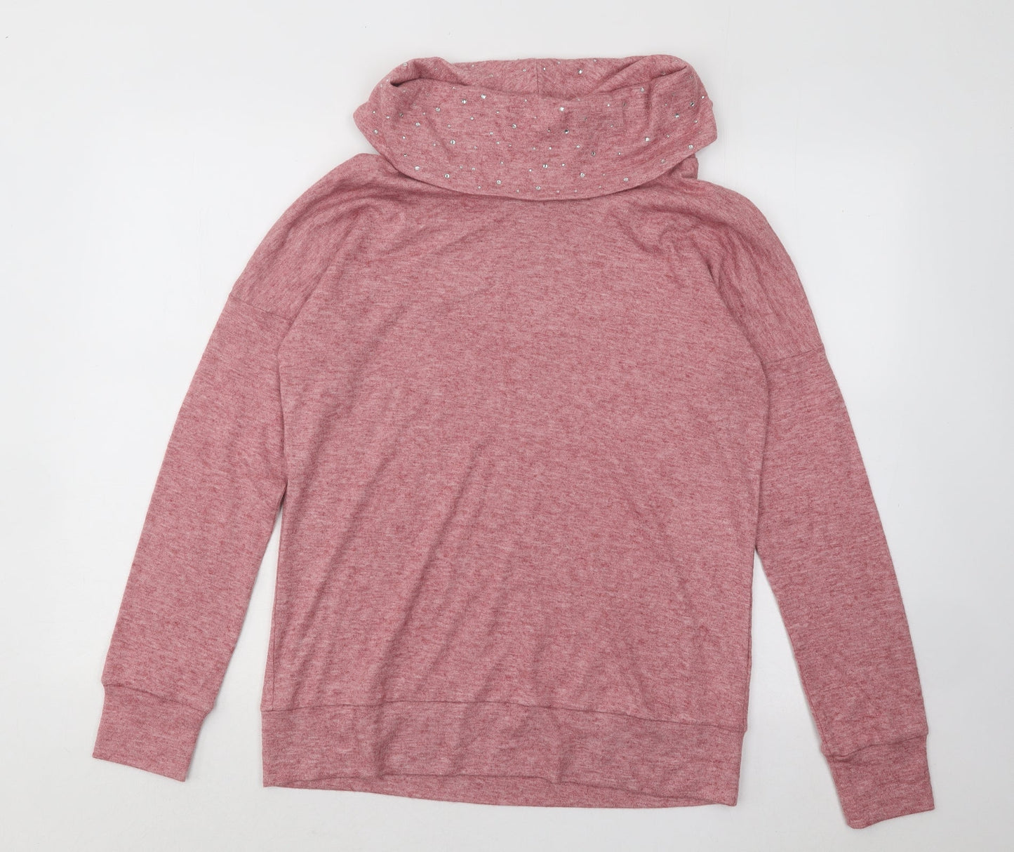 KIass Womens Pink Roll Neck Viscose Pullover Jumper Size M