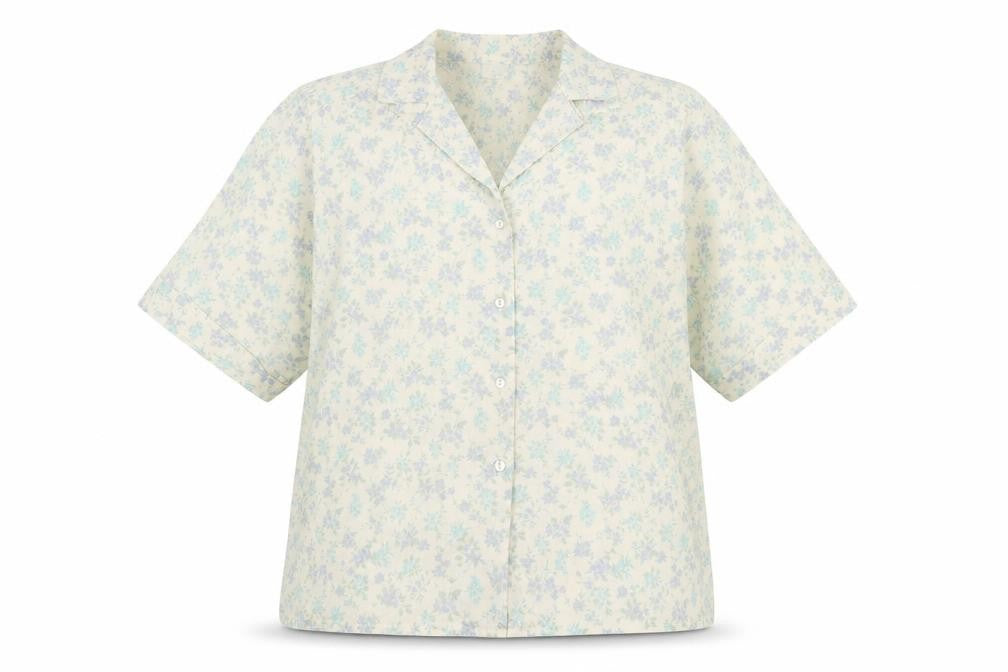 Leeannes Womens Multicoloured Floral Polyester Basic Button-Up Size 18 Collared