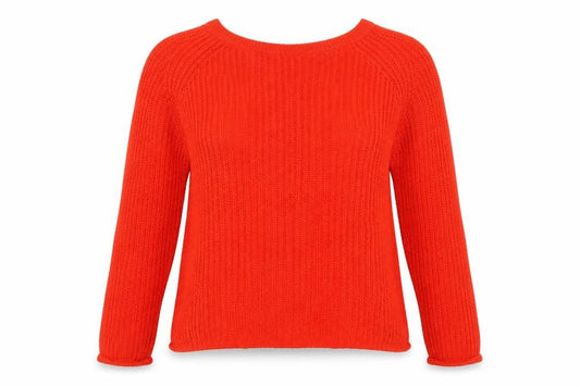 George Womens Red Round Neck Acrylic Pullover Jumper Size 12