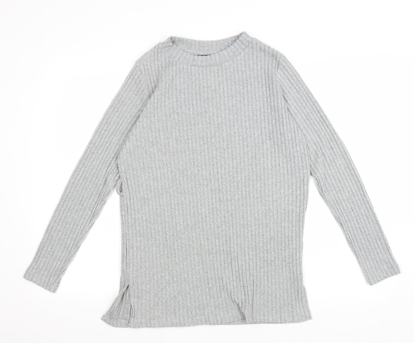 Dorothy Perkins Womens Grey Round Neck Polyester Pullover Jumper Size 6