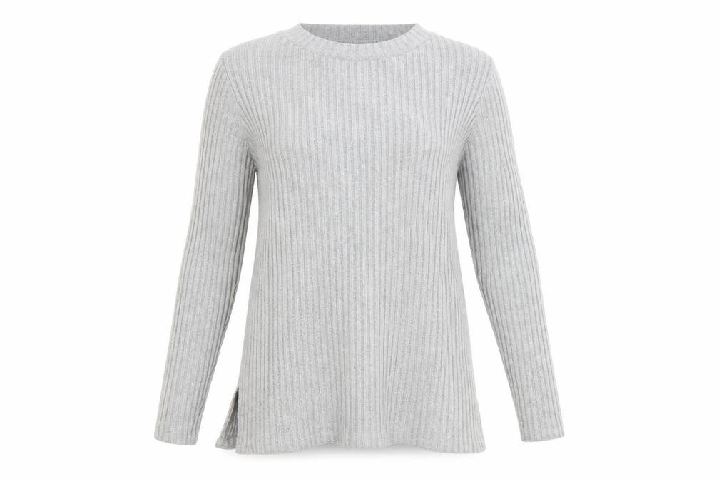 Dorothy Perkins Womens Grey Round Neck Polyester Pullover Jumper Size 6