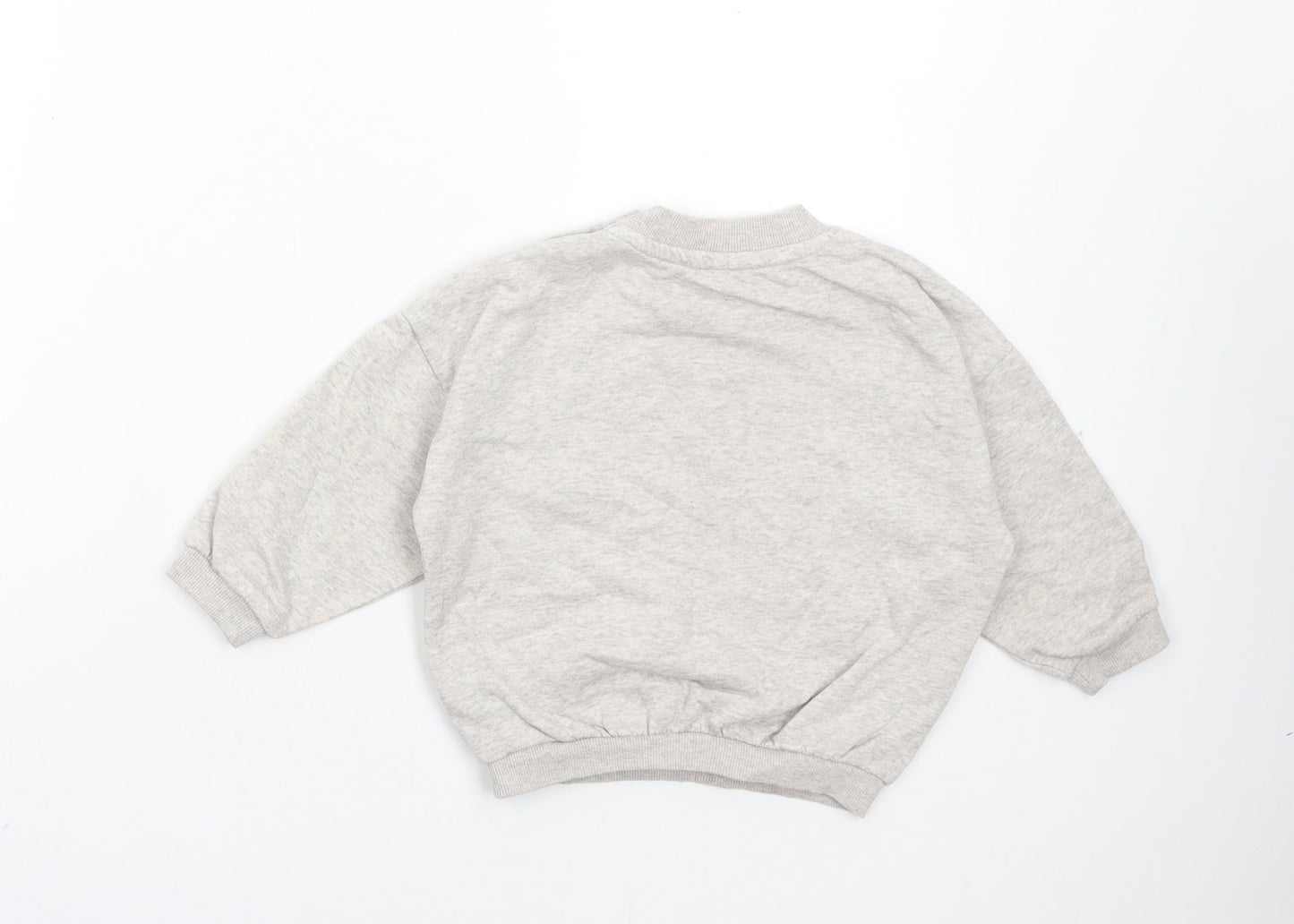 George Baby Grey Cotton Pullover Jumper Size 12-18 Months Pullover - Rainbow
