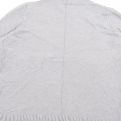 Foresta Bella Womens Grey Roll Neck Viscose Pullover Jumper Size S