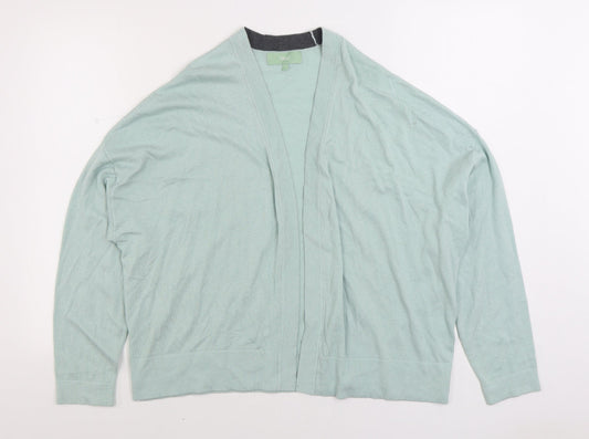NEXT Womens Green V-Neck Cotton Cardigan Jumper Size 14