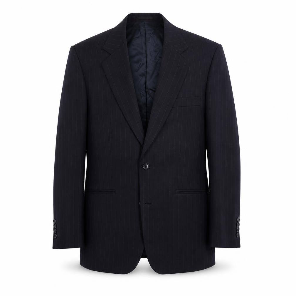 Mr. Harry Mens Blue Striped Wool Jacket Suit Jacket Size 40