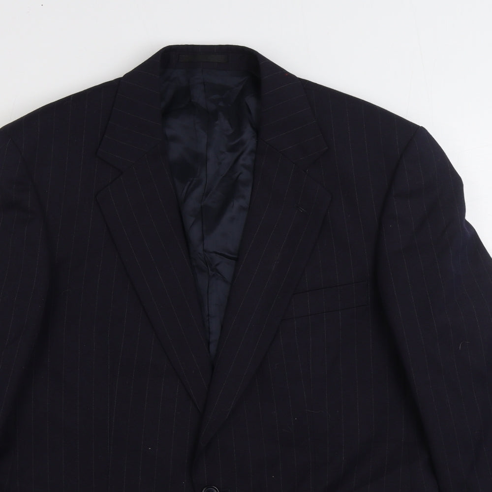 Mr. Harry Mens Blue Striped Wool Jacket Suit Jacket Size 40