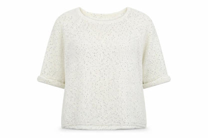 Topshop Womens Ivory Boat Neck Polyester Pullover Jumper Size 10