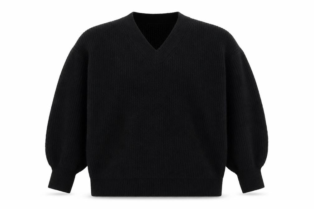 Primark Womens Black V-Neck Polyester Pullover Jumper Size S