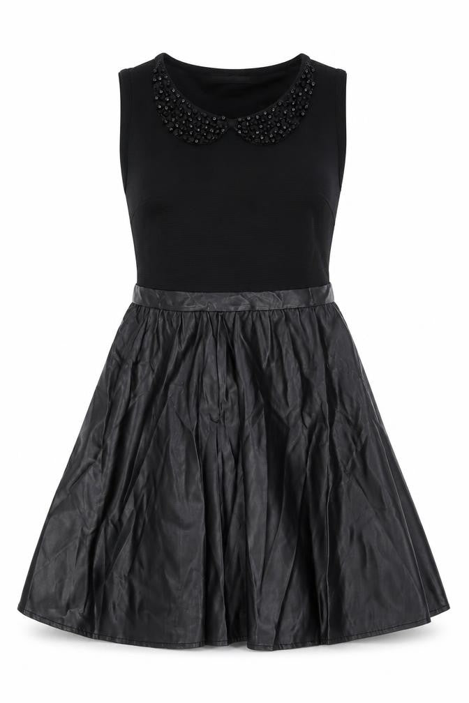 Atmosphere Womens Black Polyester Skater Dress Size 10 Round Neck Pullover