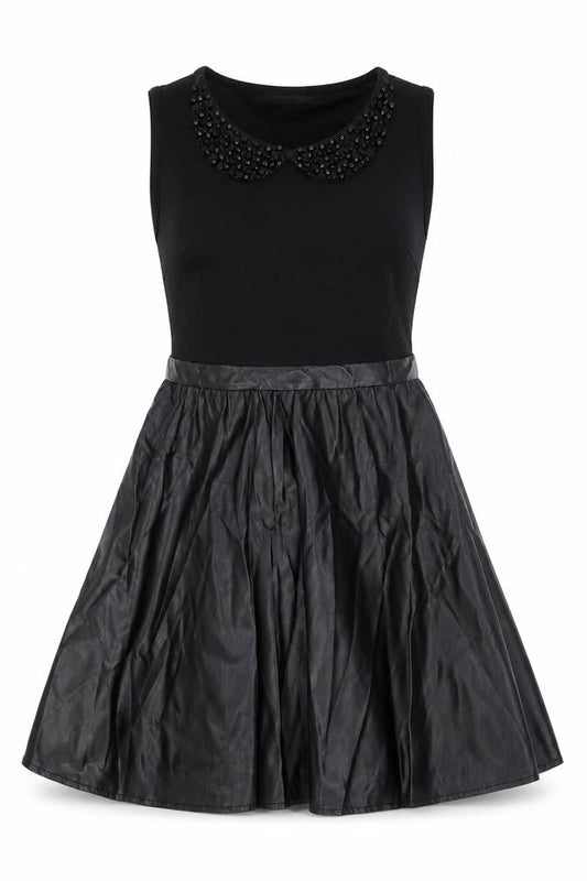 Atmosphere Womens Black Polyester Skater Dress Size 10 Round Neck Pullover
