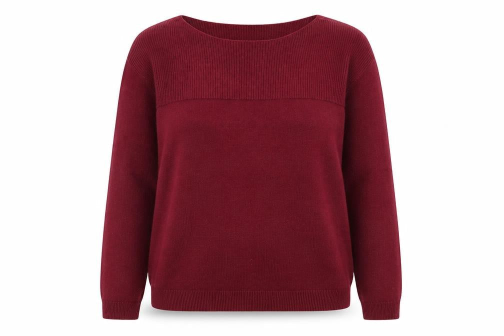 Essentials Womens Purple Round Neck Acrylic Pullover Jumper Size 10