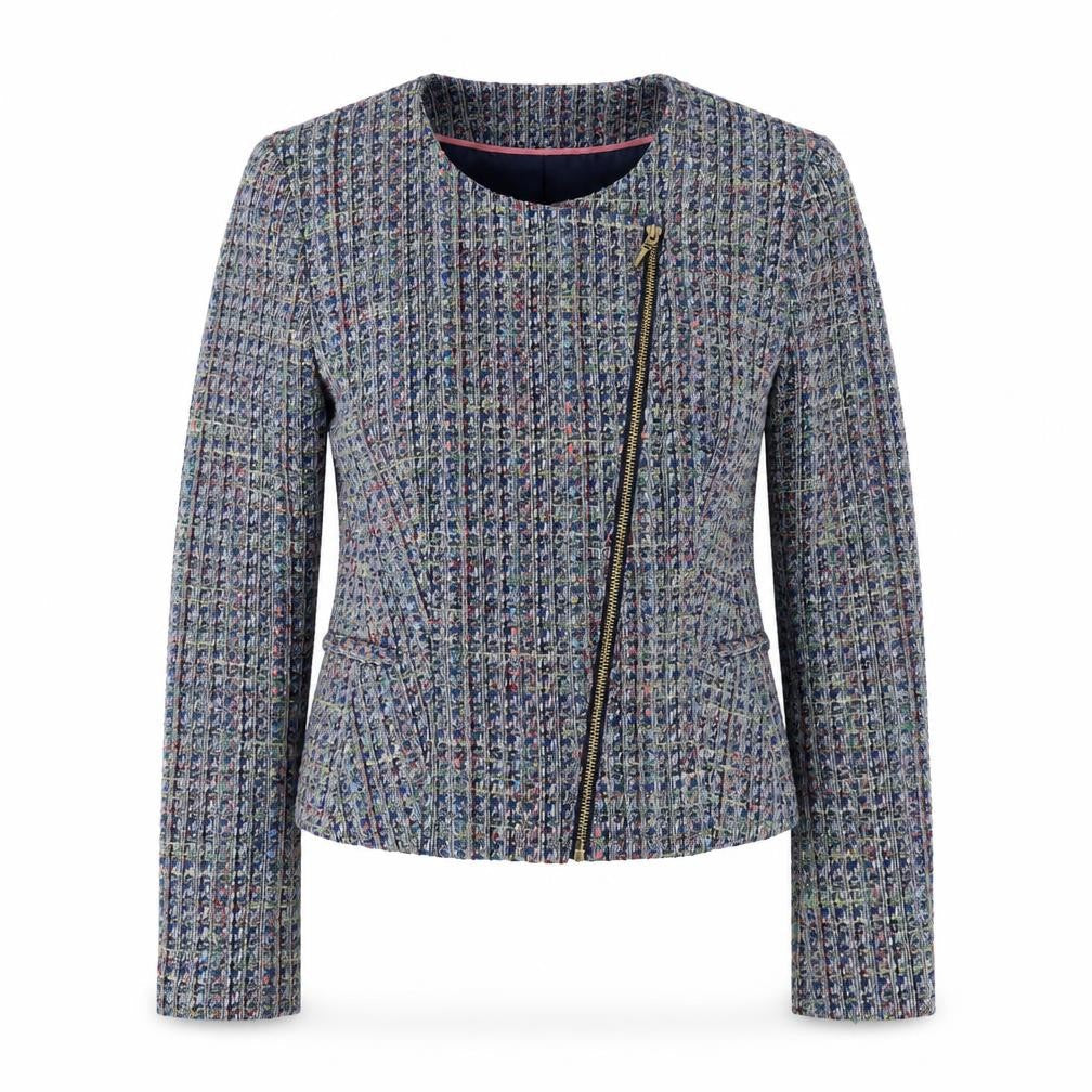F&F Womens Blue Jacket Size 10 Zip