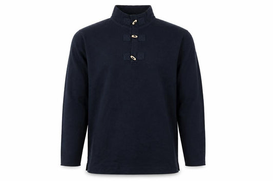 Preworn Mens Blue Cotton Henley Sweatshirt Size L