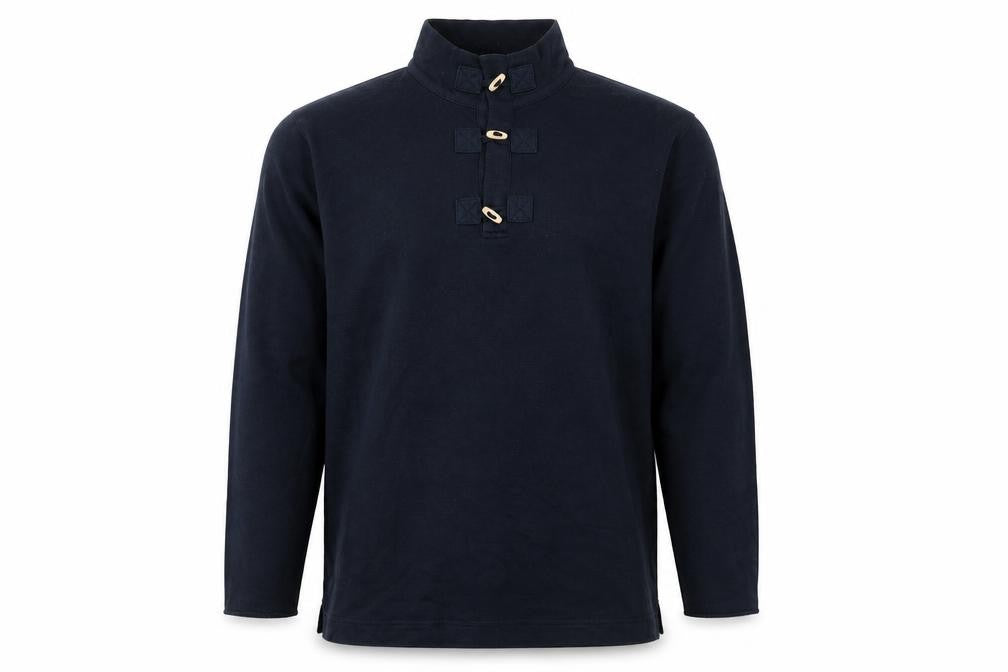 Preworn Mens Blue Cotton Henley Sweatshirt Size L
