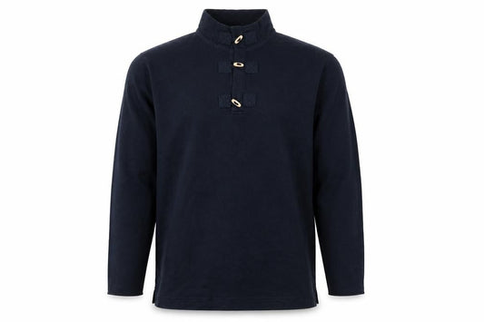 Preworn Mens Blue Cotton Henley Sweatshirt Size L