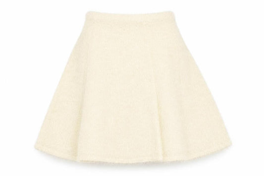 River Island Womens Ivory Polyester Skater Skirt Size 8