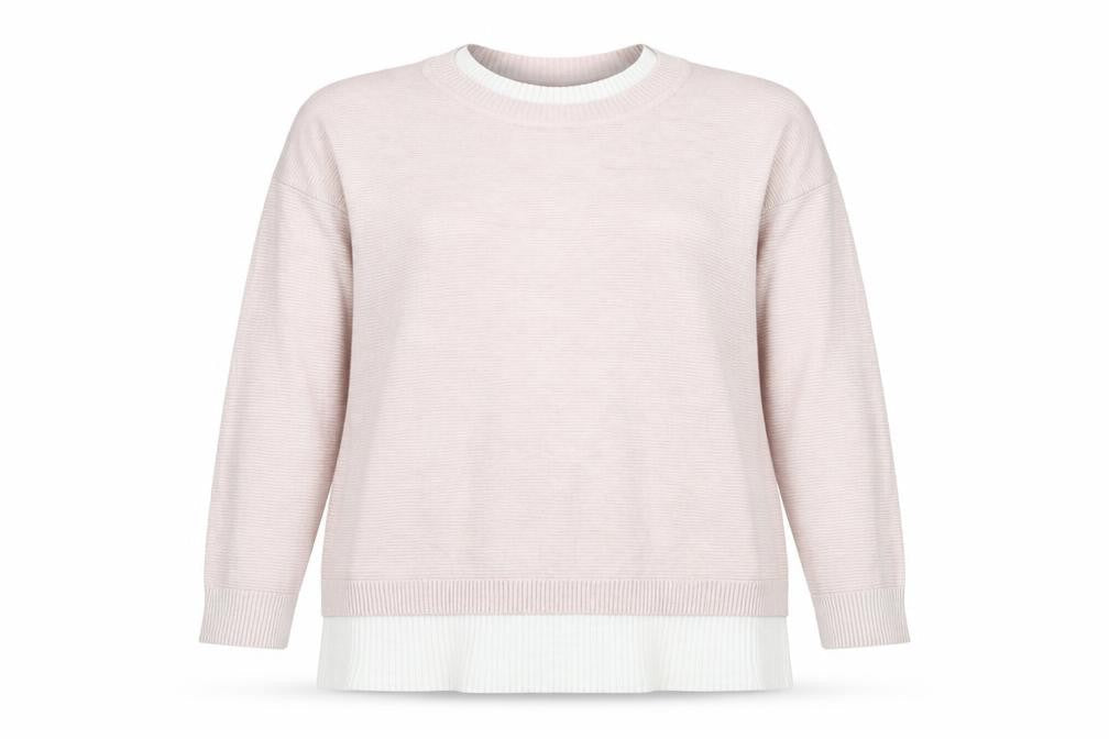 Preworn Womens Pink Round Neck Viscose Pullover Jumper Size L