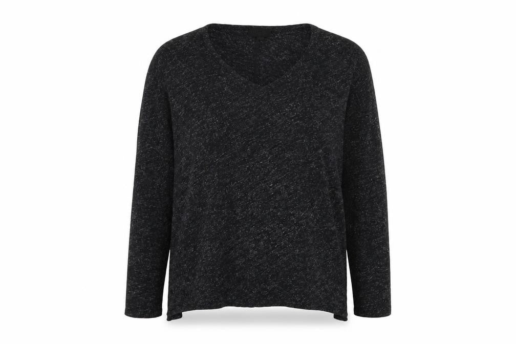 Topshop Womens Black Scoop Neck Viscose Pullover Jumper Size 8