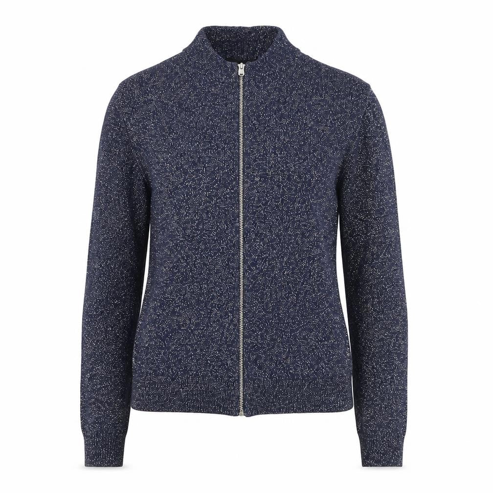 Atmosphere Womens Blue Round Neck Viscose Full Zip Jumper Size 10